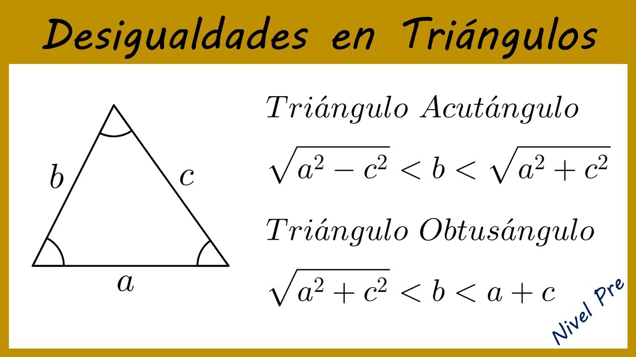 TRIÁNGULO ACUTÁNGULO Y OBTUSÁNGULO || 4 PROBLEMAS || DESIGUALDADES EN TRIÁNGULOS #5