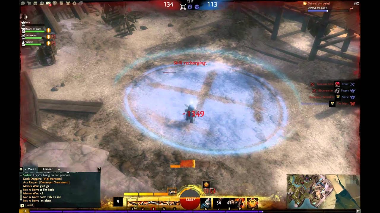 Guild Wars 2 - BWE 3 Warrior PvP [GS/Axe/Shield] feat. Devourerofmemes