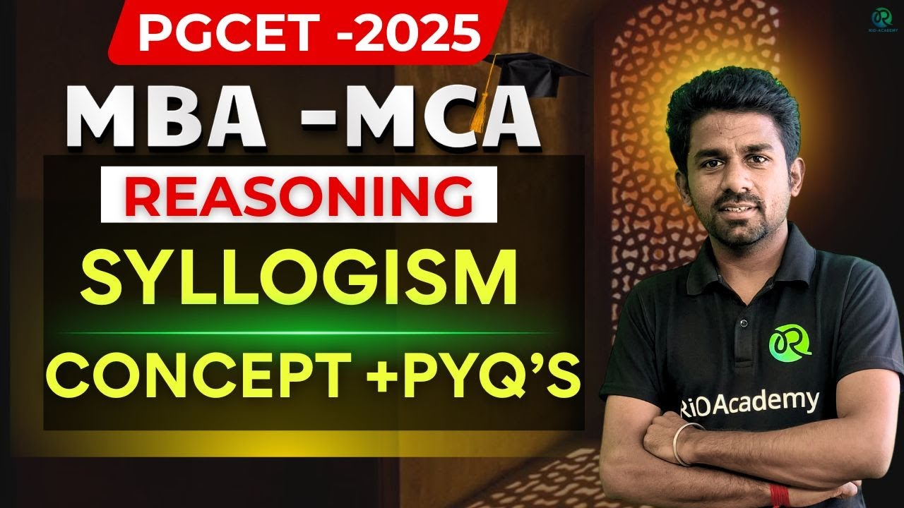 PGCET MBA - MCA 2026 | Logical Reasoning | Syllogism |#pgcetexam2026