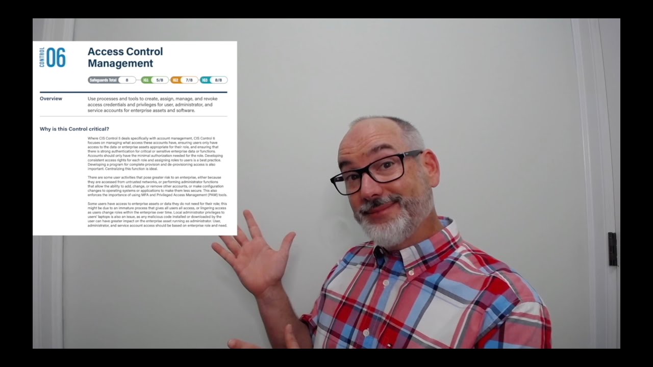 CIS Critical Security Controls Version 8 - Control #6: Access Control Management
