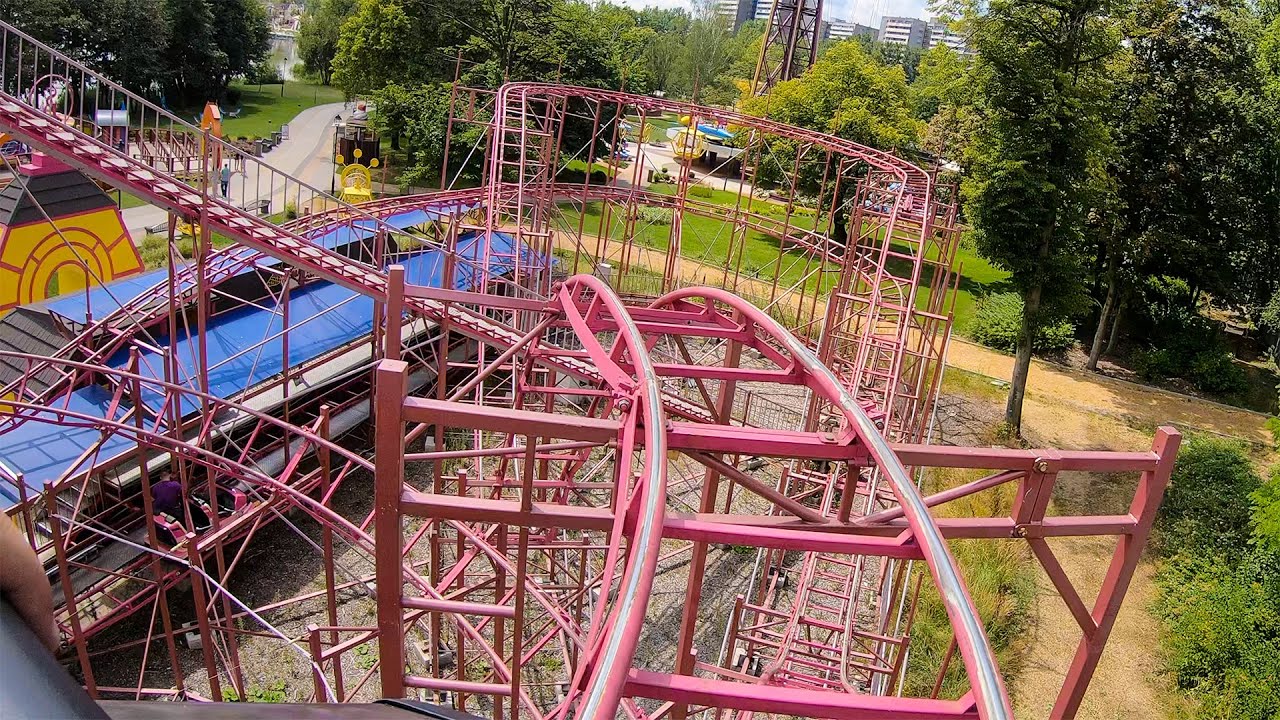 Riding Dream Hunters Society Roller Coaster Front Seat POV 4K Legendia Poland