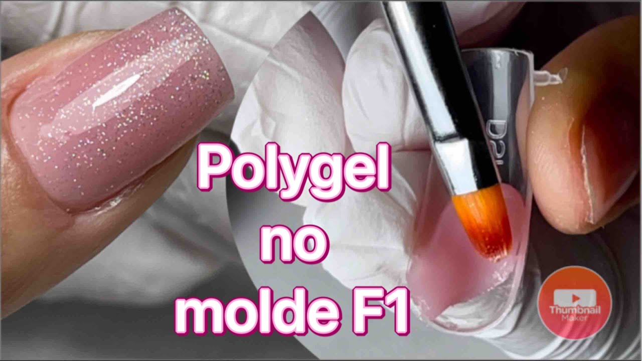 Polygel no molde F1|alongamento polygel fácil e rápido| alongamento mais fácil do mundo.