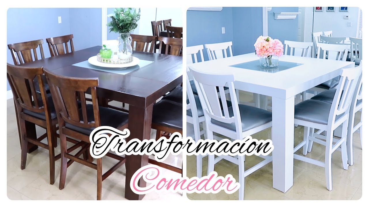 COMO RENOVAR UN COMEDOR // COMO PINTAR Y TAPIZAR UN COMEDOR  #transformaciondemicomedor
