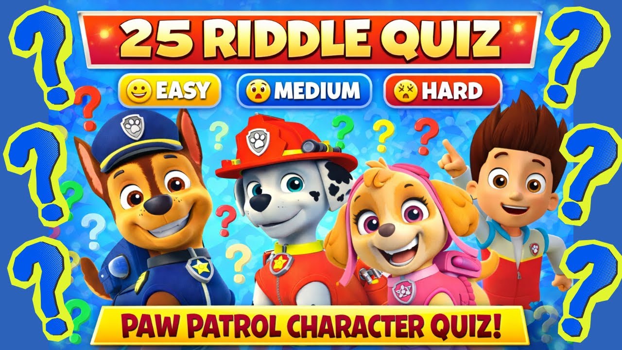 PAW Patrol Riddle Quiz for Kids 🐶 | Guess the Character | 25 Fun Riddles