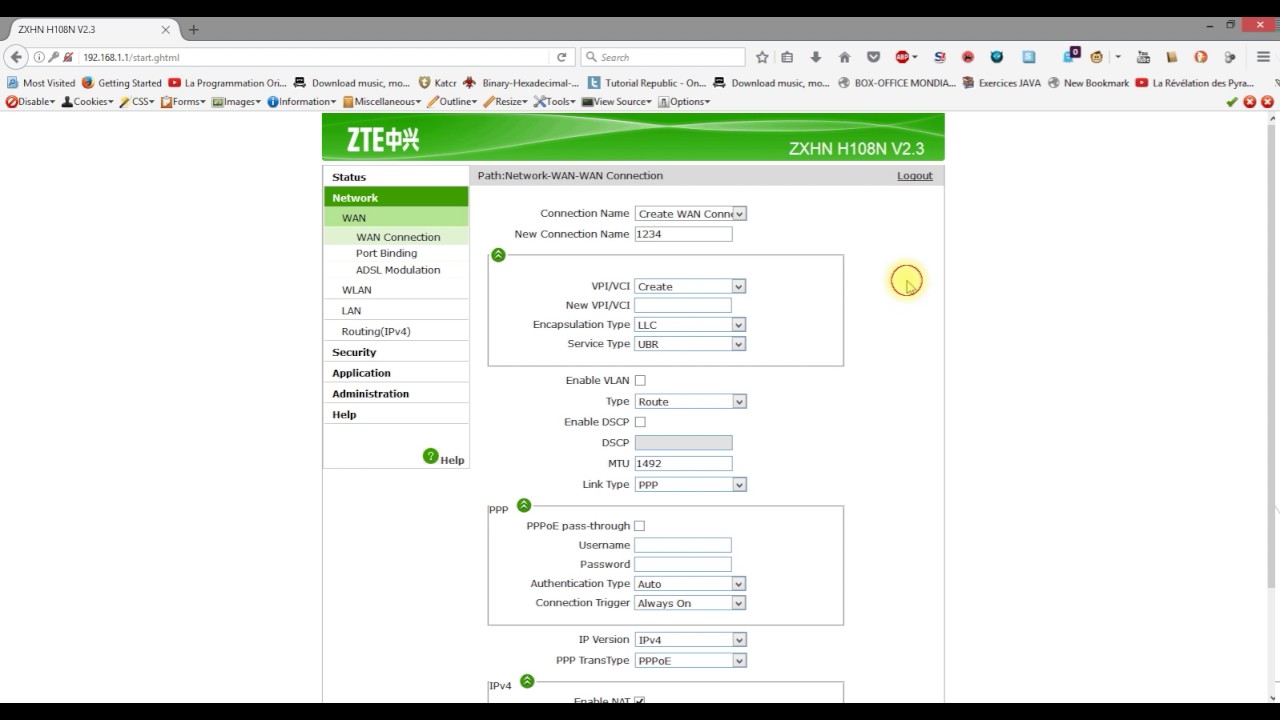 كيفية اعداد وضبط روتر ZTE-jazztel على اتصالات المغرب