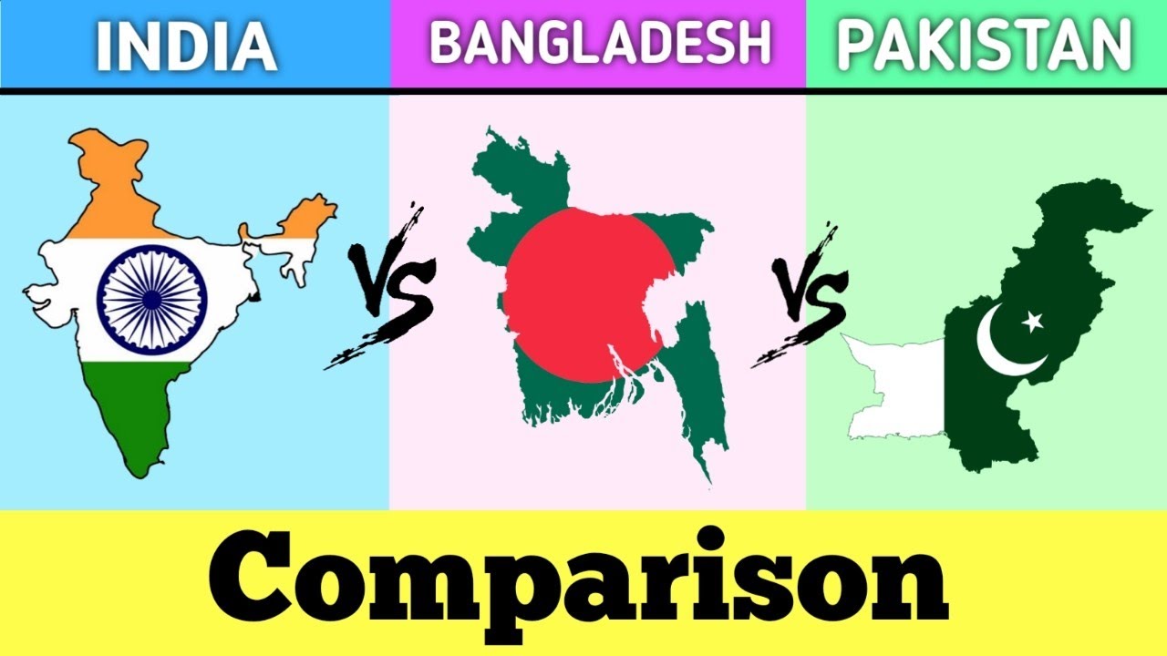 India vs Bangladesh vs Pakistan - Country Comparisons 2023 || Nation Nexus