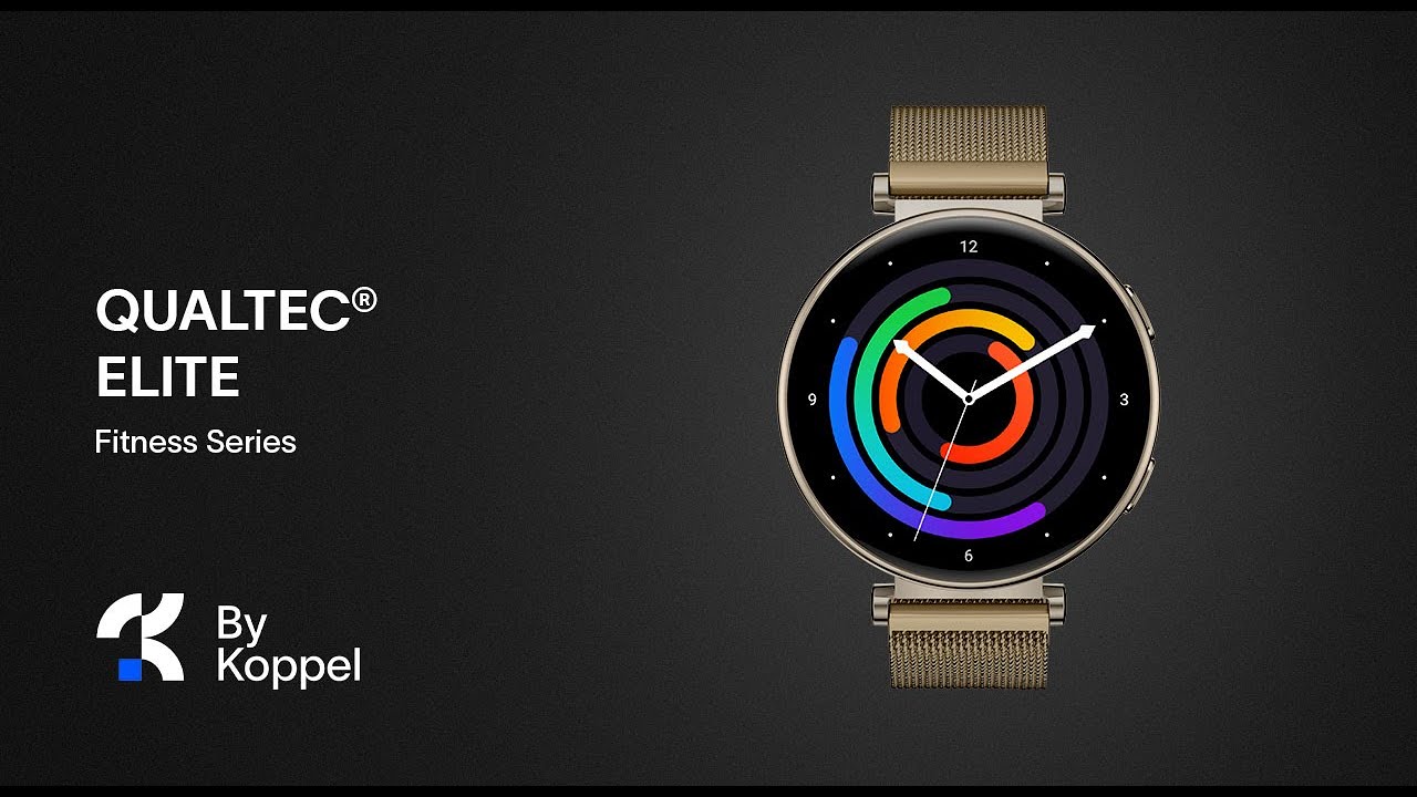 Ceas smartwatch ELITE Qualtec by Koppel®, inteligent, sport, rezistent apa, notificari, ecran AMOLED