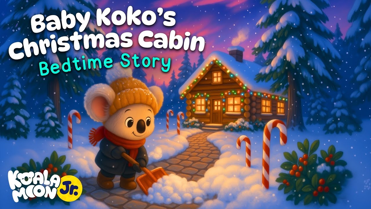 Baby Koko's Christmas Cabin 🎄 The COZIEST Bedtime Story with Baby Sleep Music 💤 Safe for Toddlers
