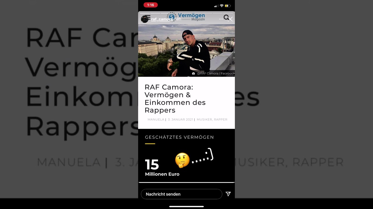 Raf Camora mehr als 15 Mio € Vermögen + Dubai