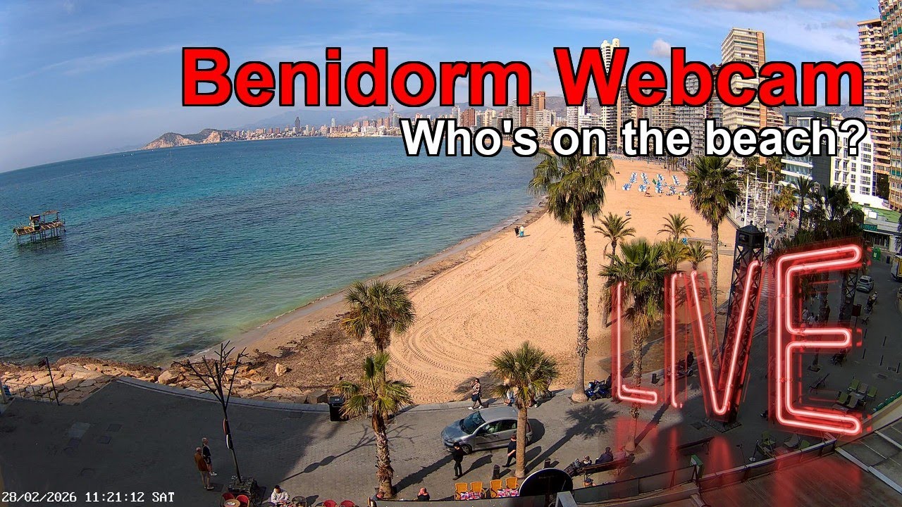 BENIDORM LIVE WEBCAM 🇪🇸 🔴 LIVE: Resort Beach NOW! 🏖️ Night View