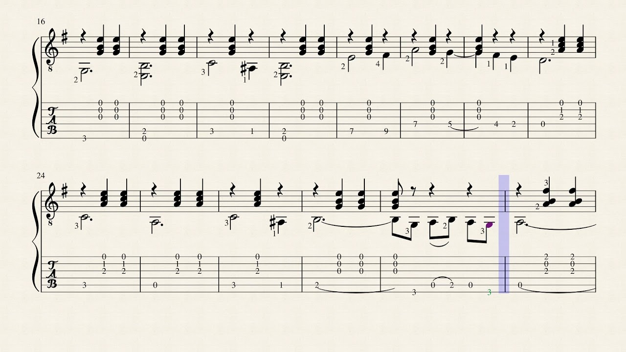 Bebita - Julio Salvador Sagreras (1879 - 1942) - Tablature