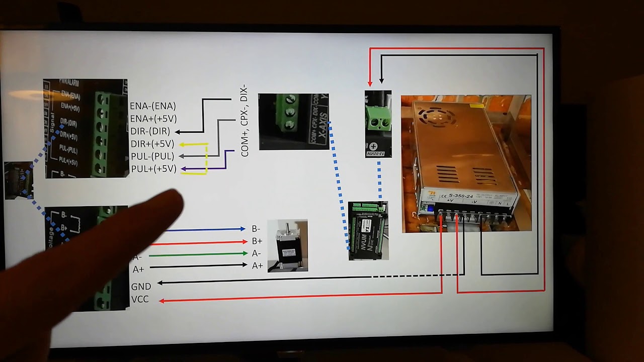 Part 14 6040 CNC ROUTER - Wiring NVUM USB CNC controller nema 23 + VFD and spindle + micro switches