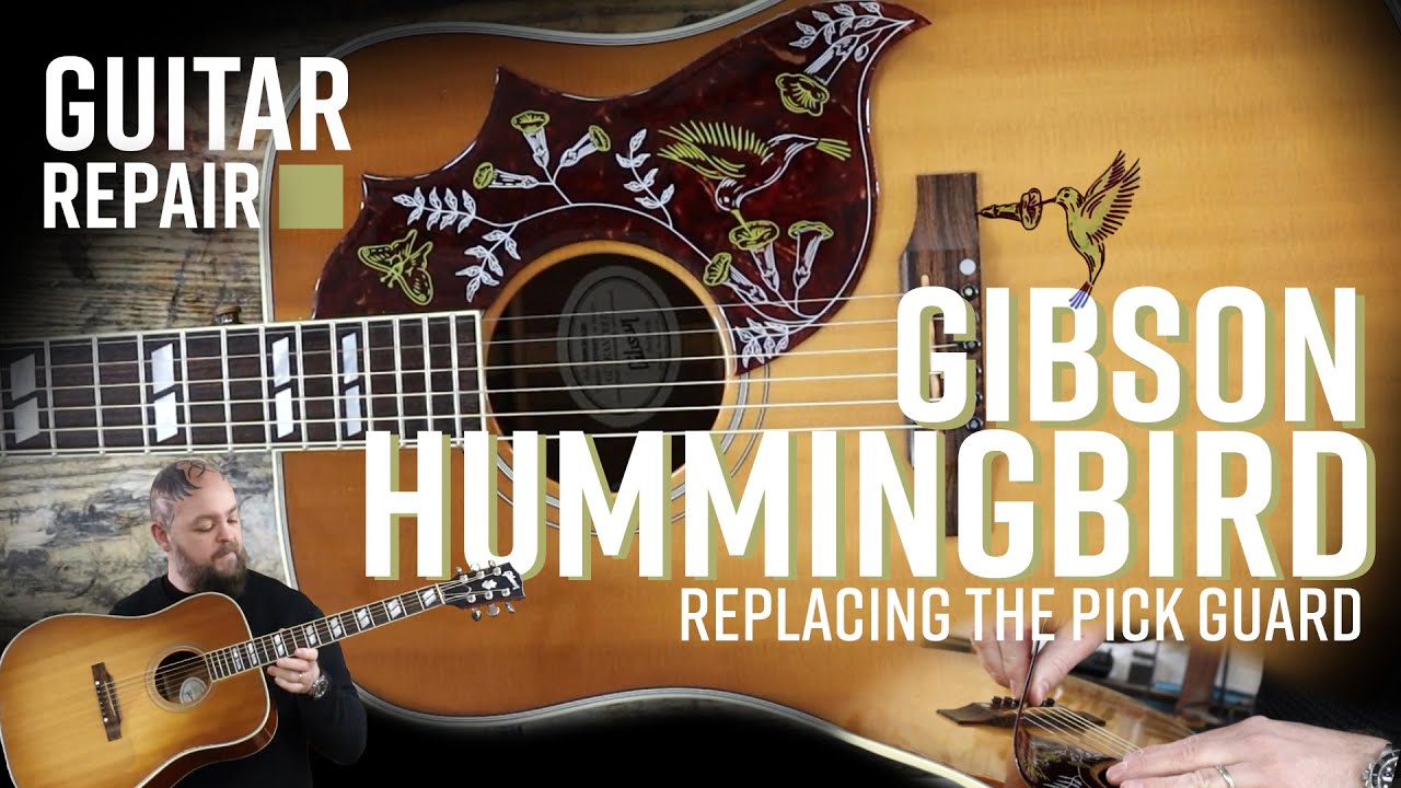 Замена защитной накладки на гитаре Gibson Hummingbird | НЕ ИСПОЛЬЗУЙТЕ полироль для мебели для св...