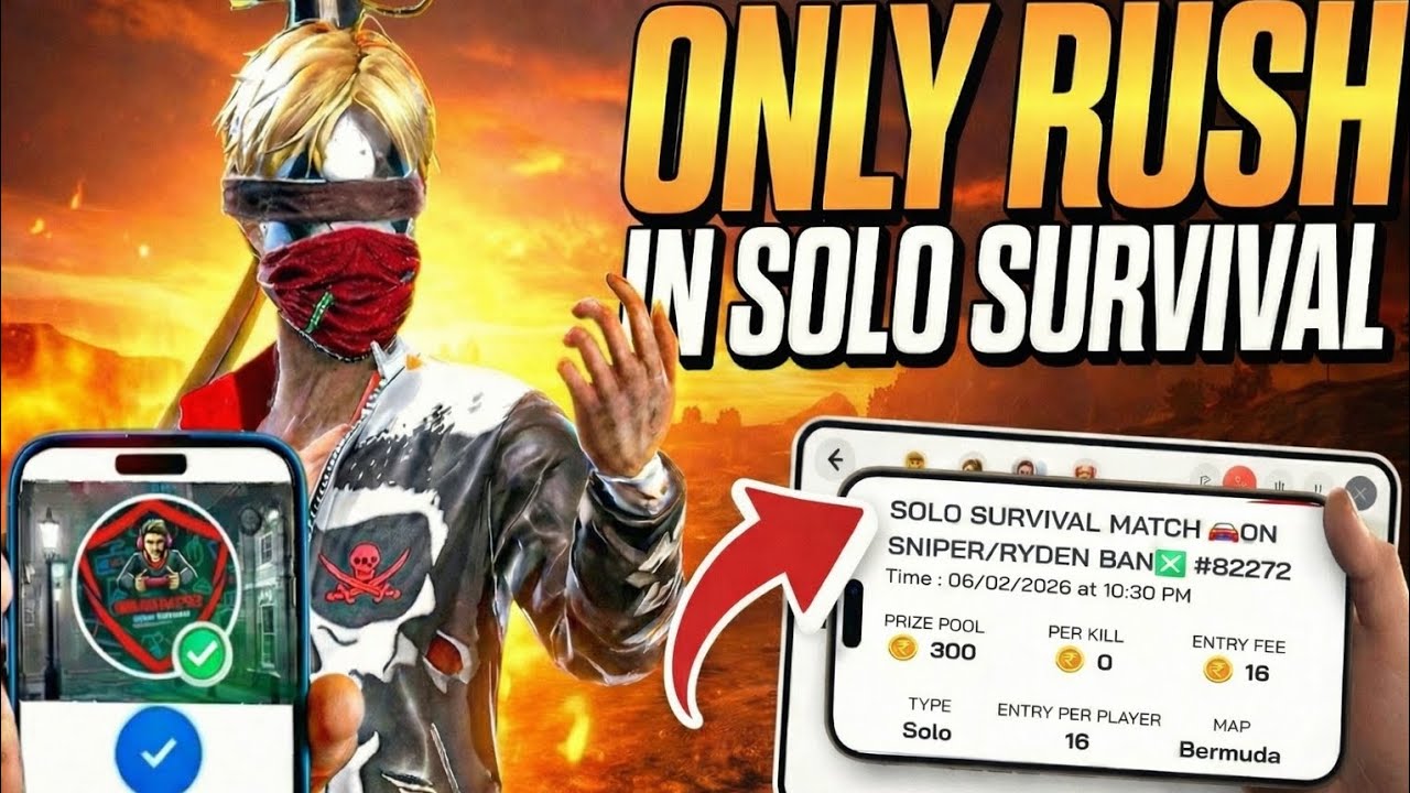 TRYING SOMETHING NEW IN SOLO SURVIVAL TOURNAMENT 😱|| FREE FIRE ||| EP-1
