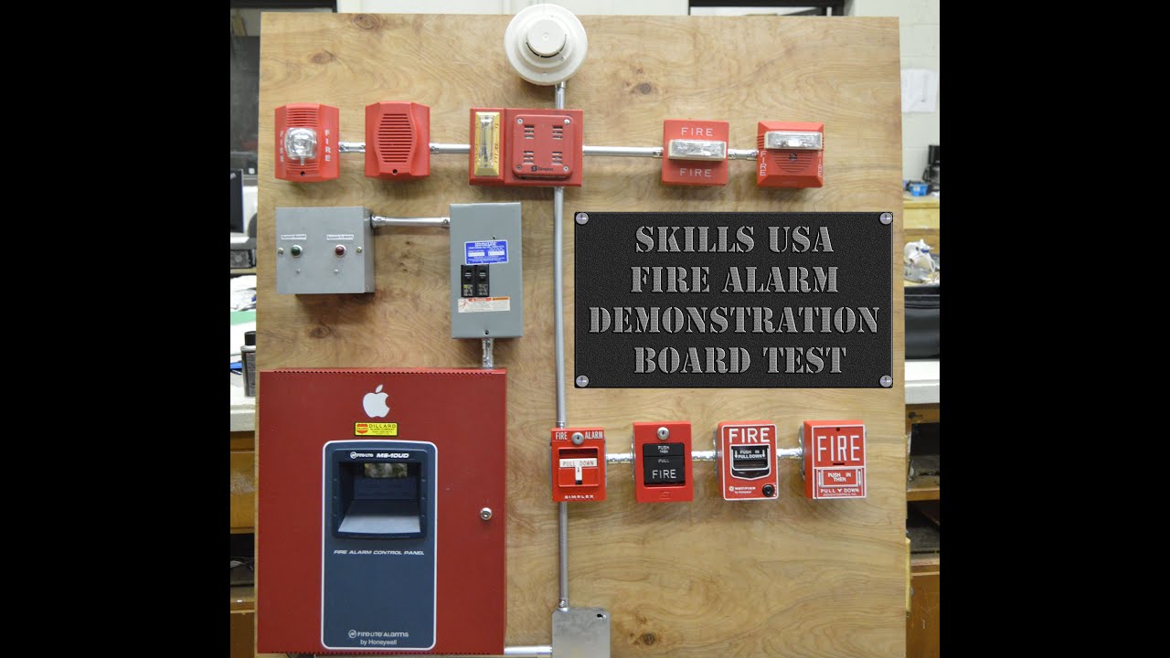 Skills USA Fire Alarm Demonstration Board System Test