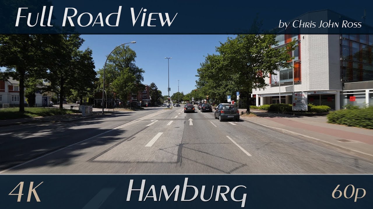 Hamburg, Germany: Iserbrook/S&uuml;lldorf/Rissen, S&uuml;lldorfer Landstra&szlig;e, B431 - 4K (UHD/2160p/60p) Video