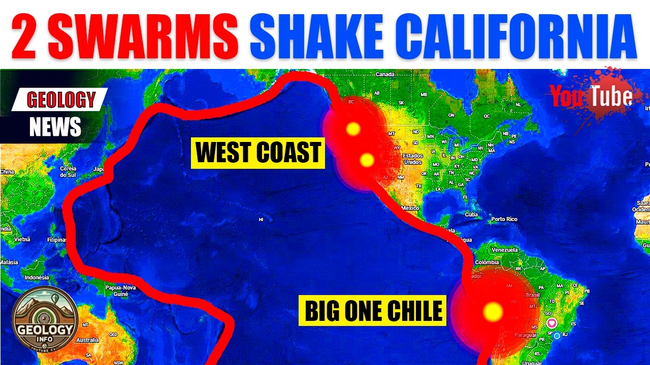 A large swarm in California An earthquake of M8 could occur in Chile.