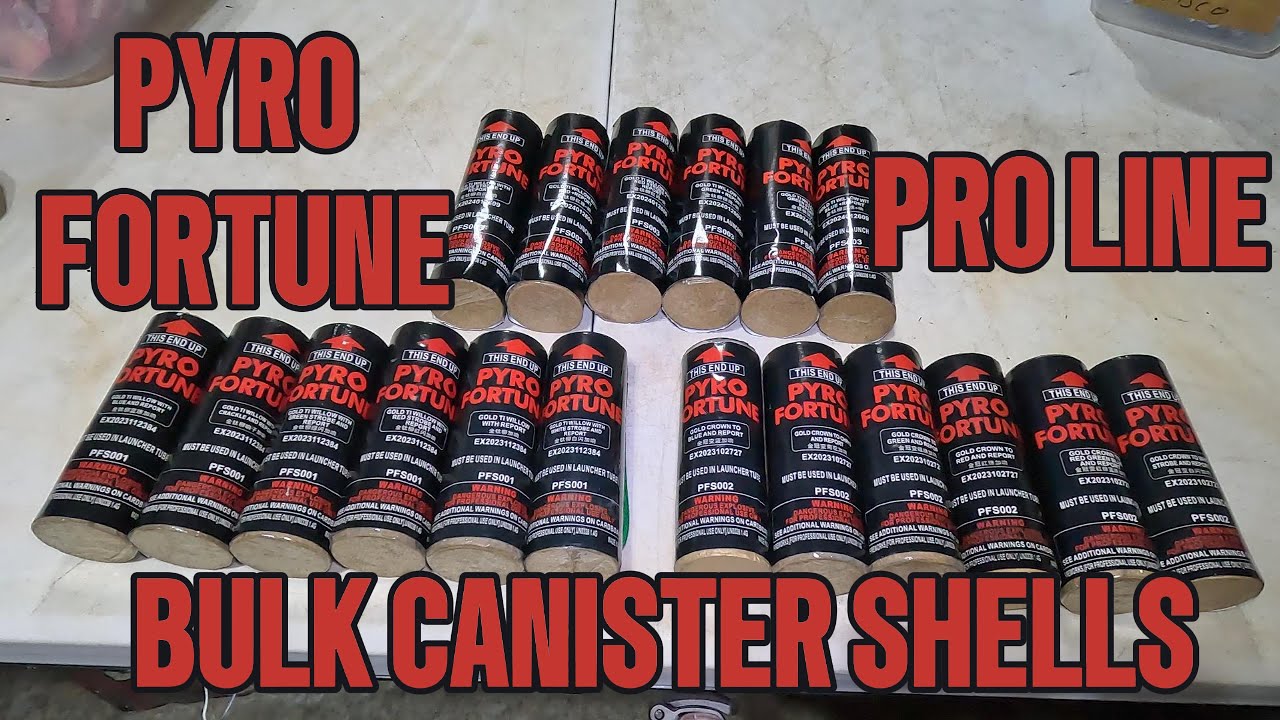 PYRO FOURTUNE (SUNWING) PRO LINE CANISTER SHELLS (PFS001,PFS002,PFS003) #4thofjuly #demo #fireworks
