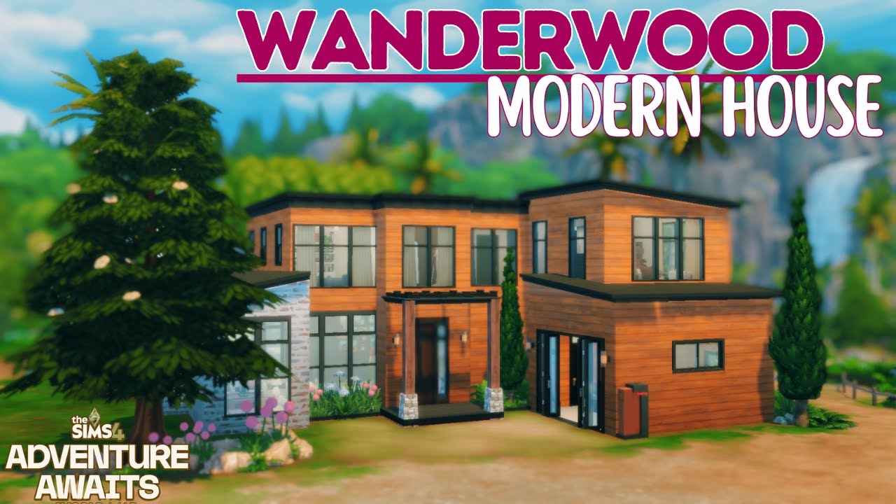 The Sims 4: Adventure Awaits - Wanderwood Modern House | Stop Motion Build