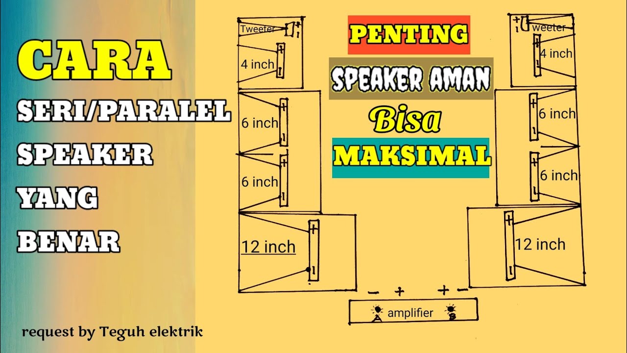 cara seri paralel speaker banyak yang benar