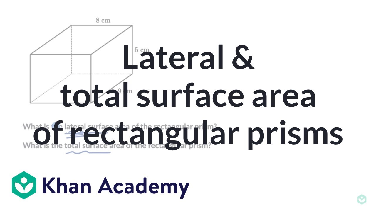 Lateral & total surface area of rectangular prisms | Grade 8 (TX) | Khan Academy