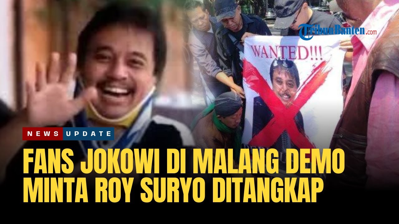 🔴 Pecinta Jokowi di Malang Demo Adili Roy Suryo, Massa Bakar Poster