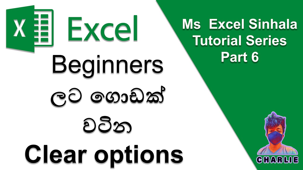 How to use Clear Options in Ms Excel | Sinhala tutorial