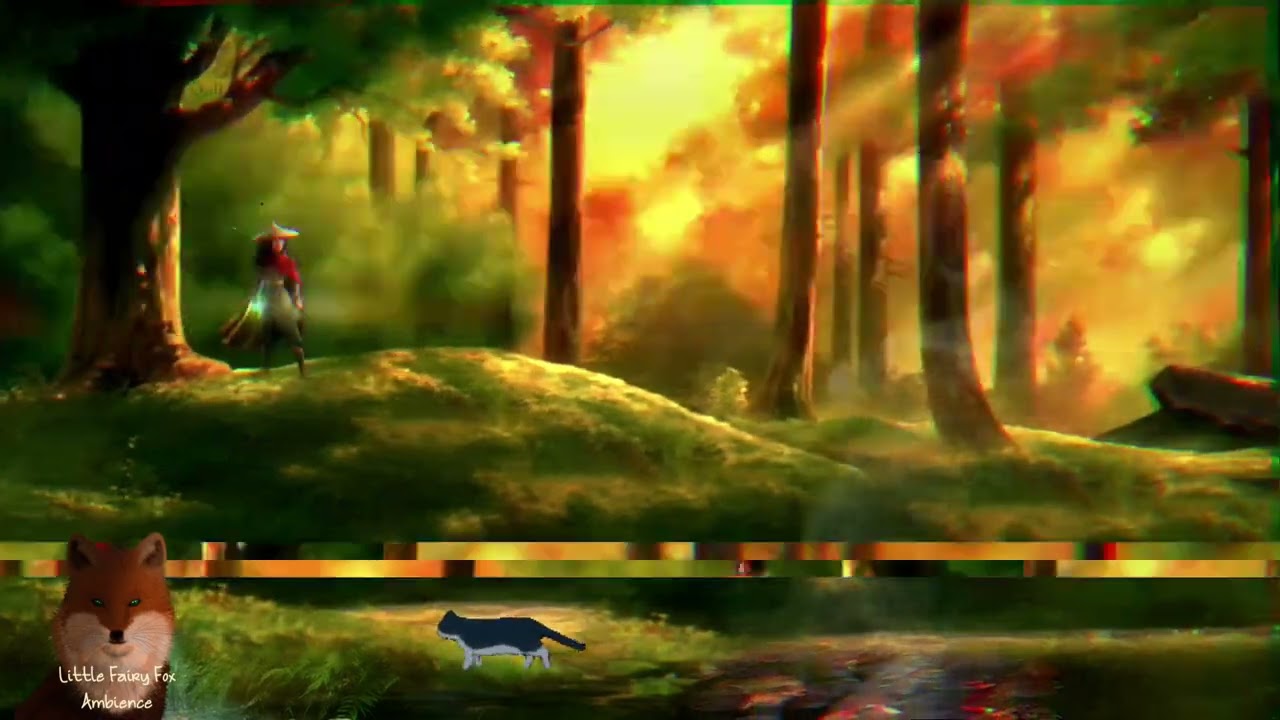 You are in Anime world ambience⚔️ | Ambient world🗡️ | Screen glitching📺 | Demon cat purring🐈