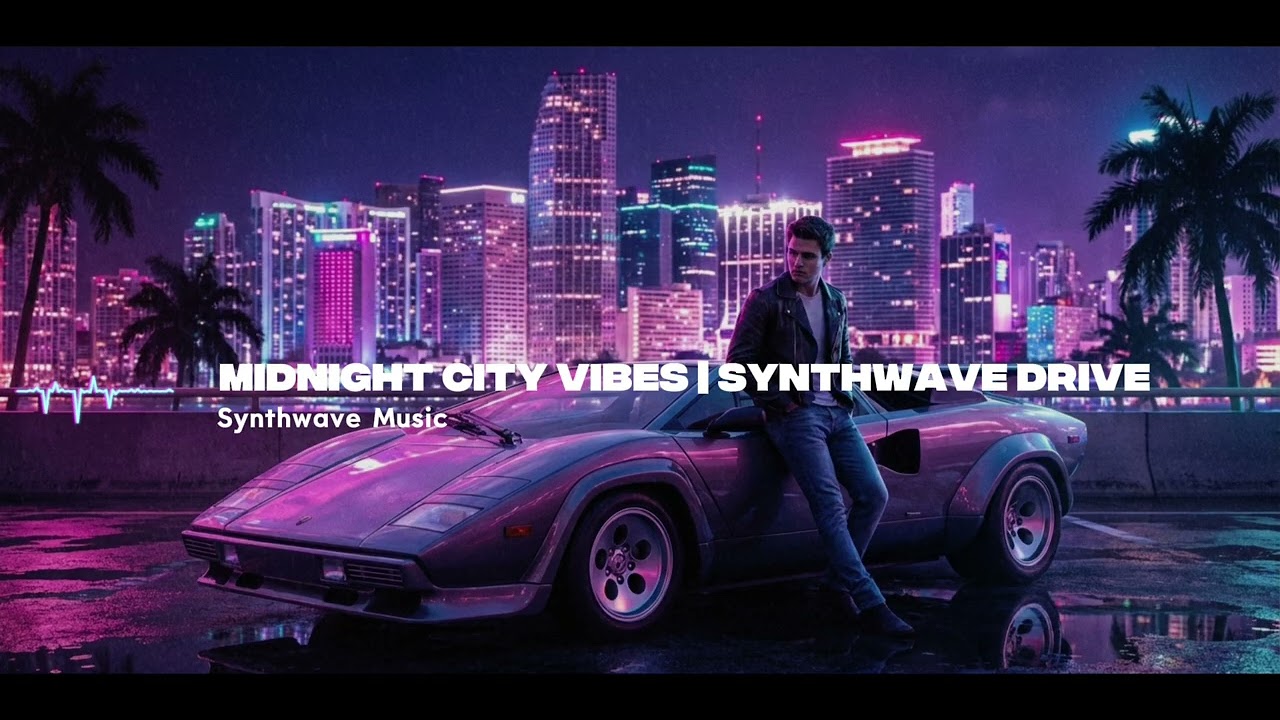 Midnight City at Night | Synthwave Drive Music