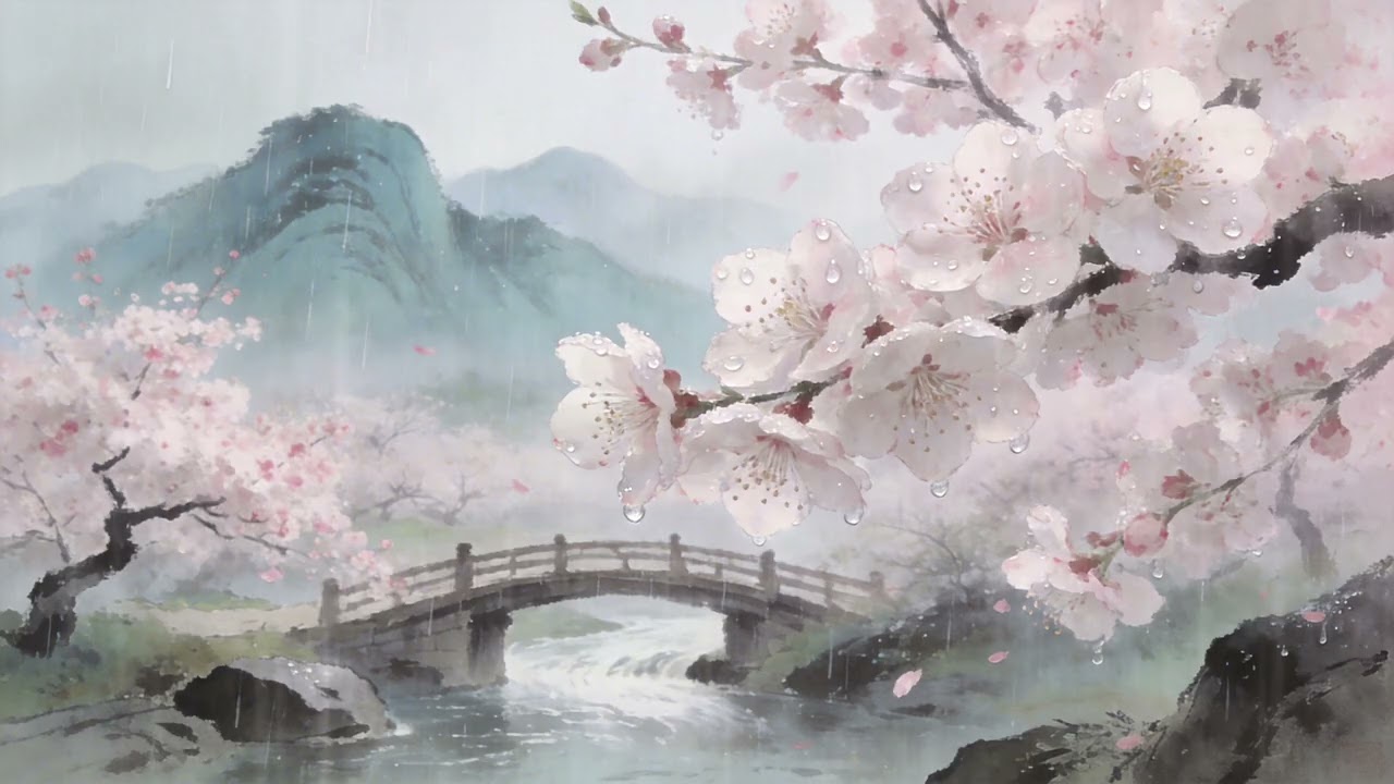冥想療癒中國風音樂｜雨潤桃顏｜1小時禪意音樂｜無鼓點｜Guzheng & Dizi｜Chinese Zen Music #中國風音樂 #禪意音樂 #冥想療癒 #ChineseZenMusic