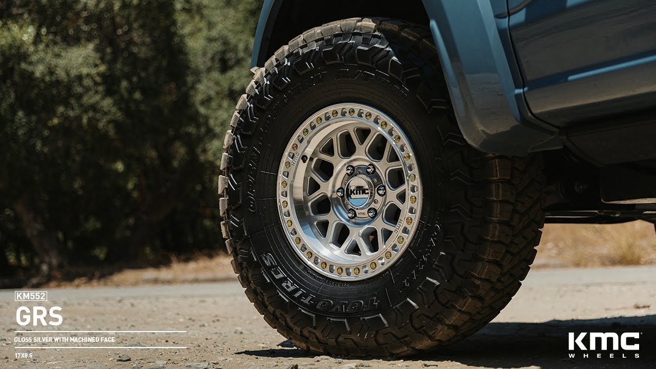 KMC KM549 GRS | Gloss Silver with Machined Face | 17x9 | Ford Raptor