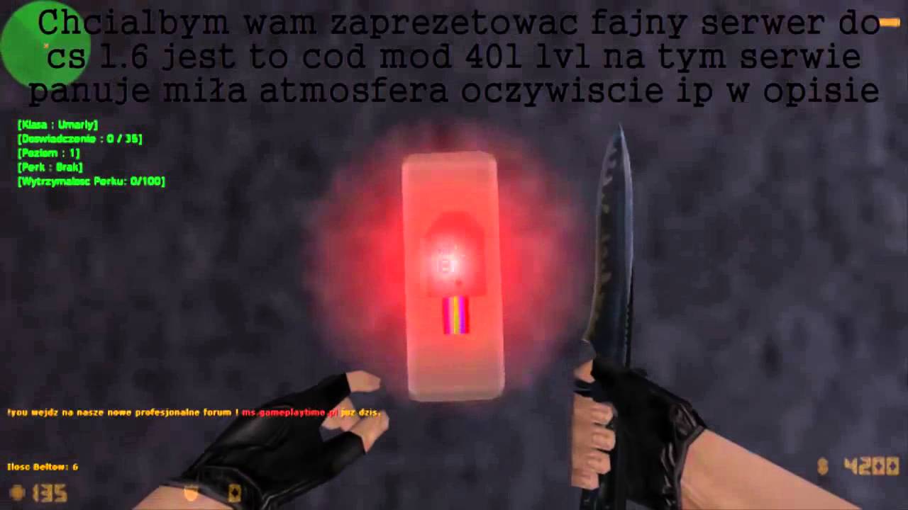 Reklama Serwera Counter Strike 1.6 CodMod 401 LVL
