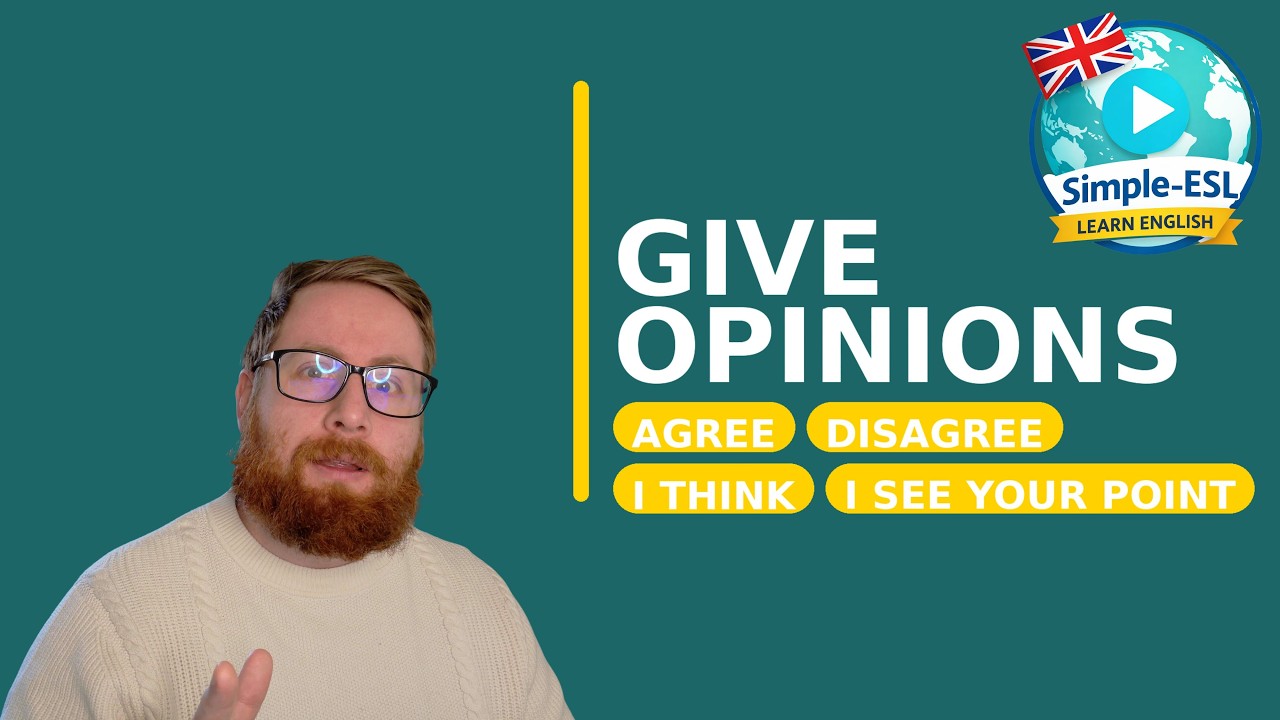 How to Share Your Opinion in English 🎙️ I Think…, I Agree, I’m Not Sure…