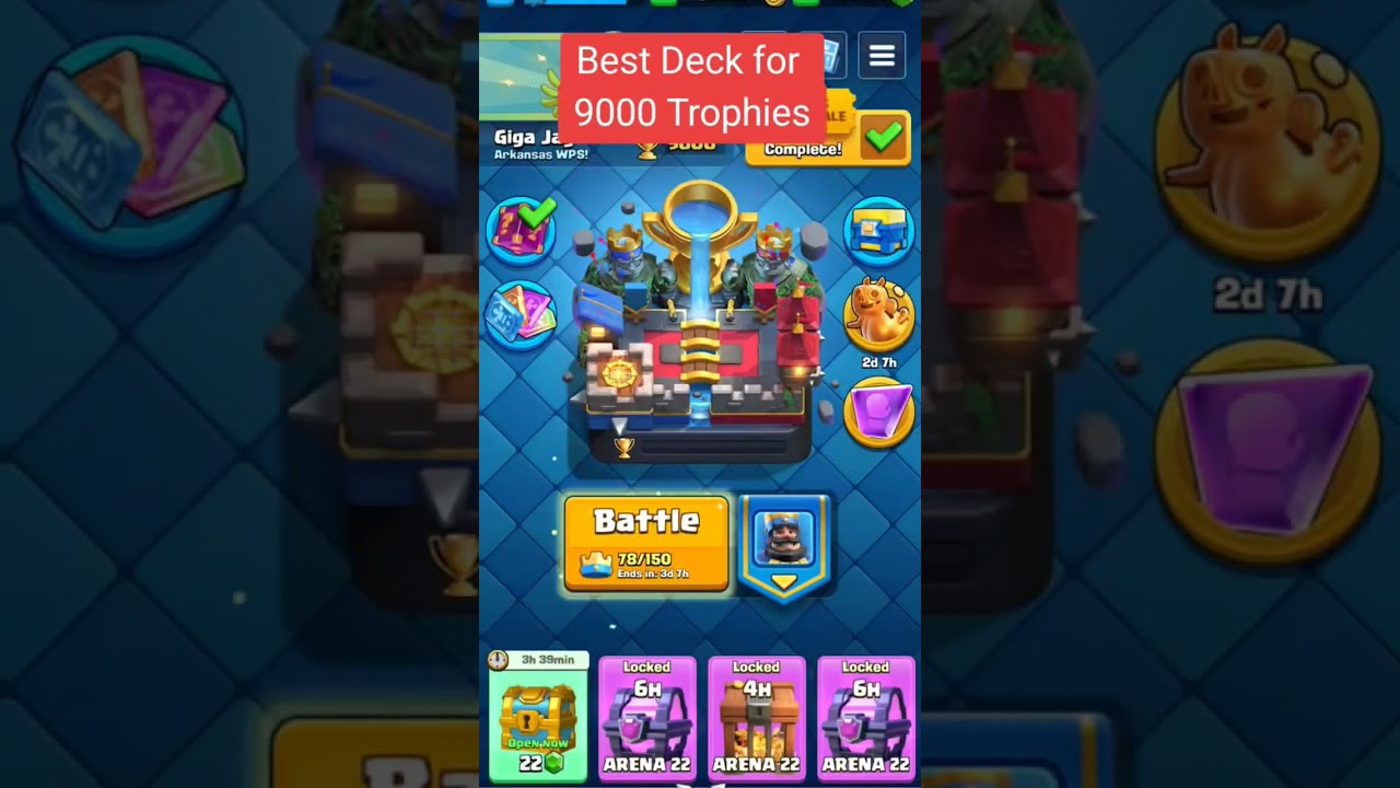 Best Deck for 9000 trophies Legendary Arena #clashroyale