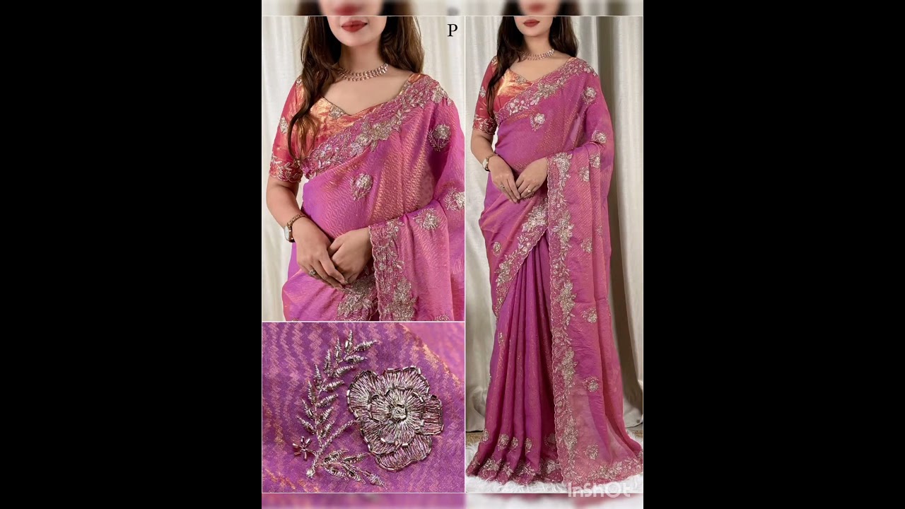Fendy Satin Jackard Designer Sarees 2075/-||Order 8125665125