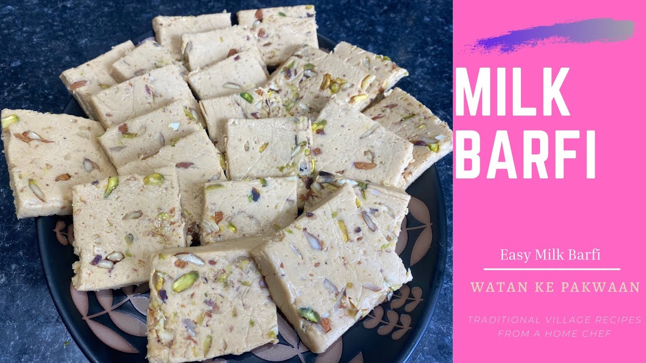 Fresh Milk Barfi Recipe | Easy Dessert Recipe | Bakery Wali Barfi Recipe 