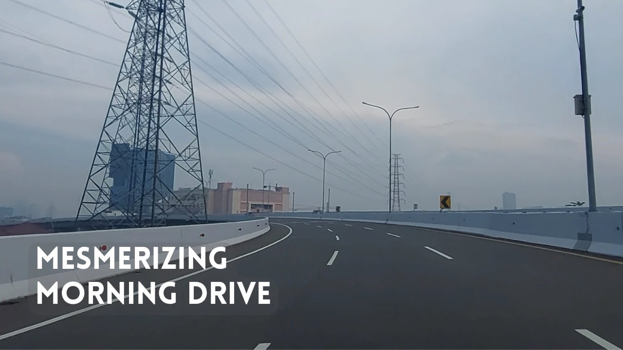 Relaxing Morning Drive: Exploring Jakarta's Kelapa Gading Toll Road from Cakung to Sunter - 9.00 AM