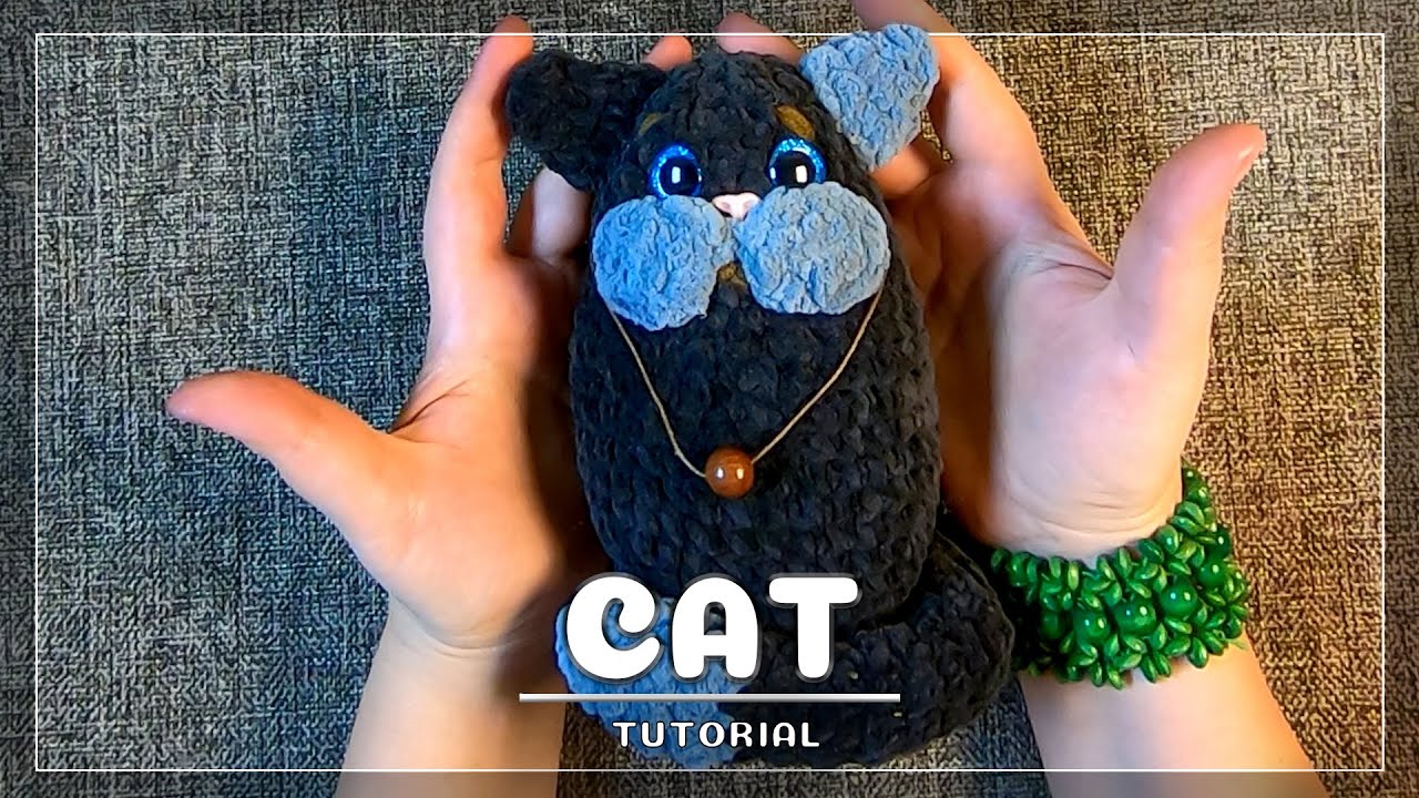 How to crochet a SIMPLE CAT from plush yarn | Crochet pattern for beginners