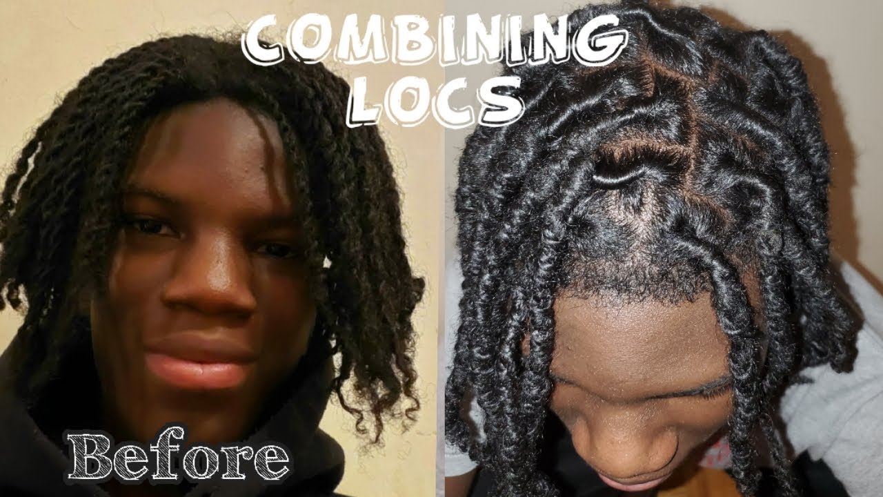 Combining Locs Without Crochet Needle Thread To Make Them Thicker Two Strand Twist Starter Locs Men
