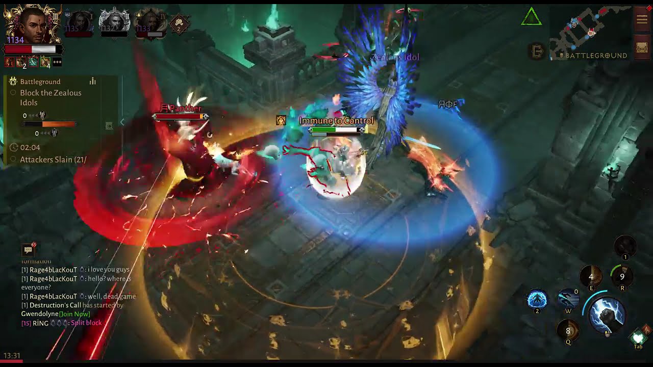 [Diablo Immortal] Monk Tank 6k+ axed shields & anti-harmfull effects - PVP #041