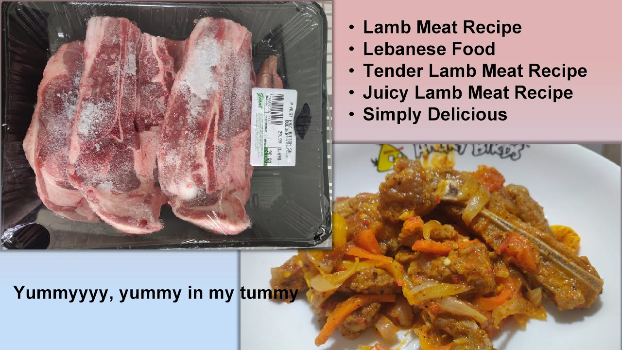 Lamb Meat Easy Recipe | Tender Lamb Meat with Vegetables | Lebanese Style Lamb Meat Shoulder Chopsy|