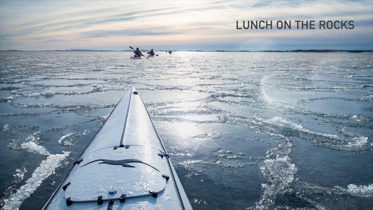Ice kayaking from Horns udde, Västervik