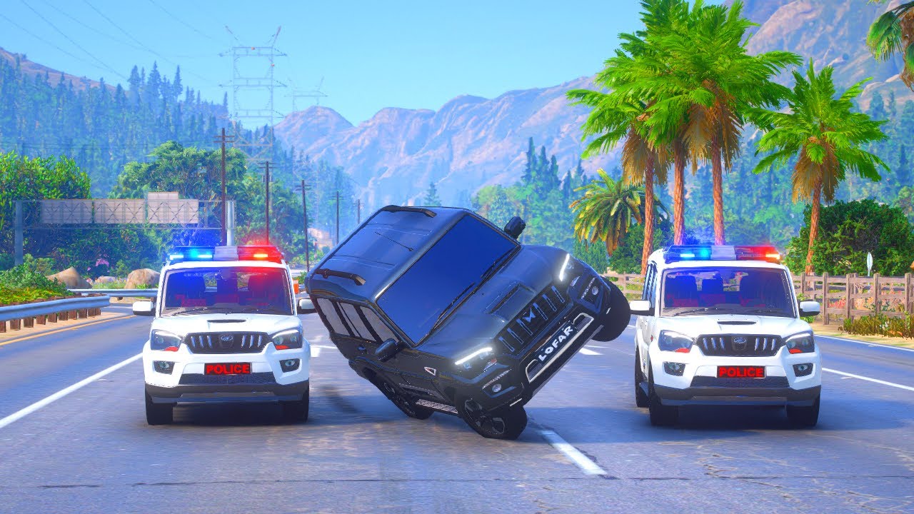 BLACK SCORPIO VIDEO POLICE BOLERO VS CRIMINAL SCORPIO CHASE GTA 5