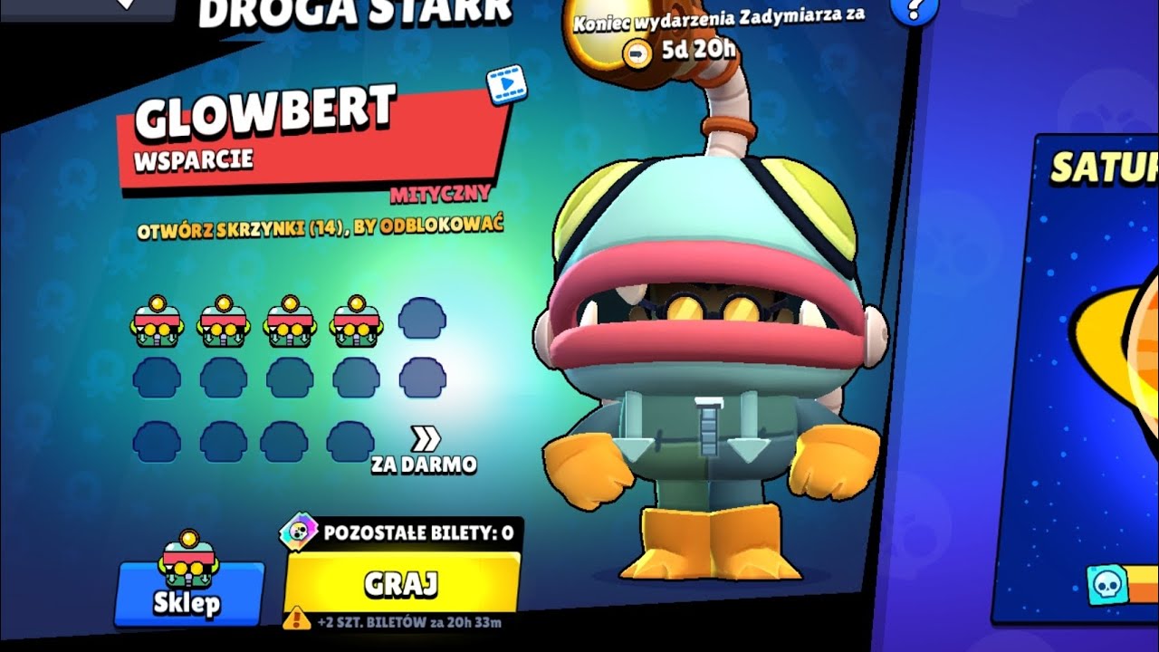 Gram tryb w Glowberta odbieram skrzynkę  Glowberta w brawl stars