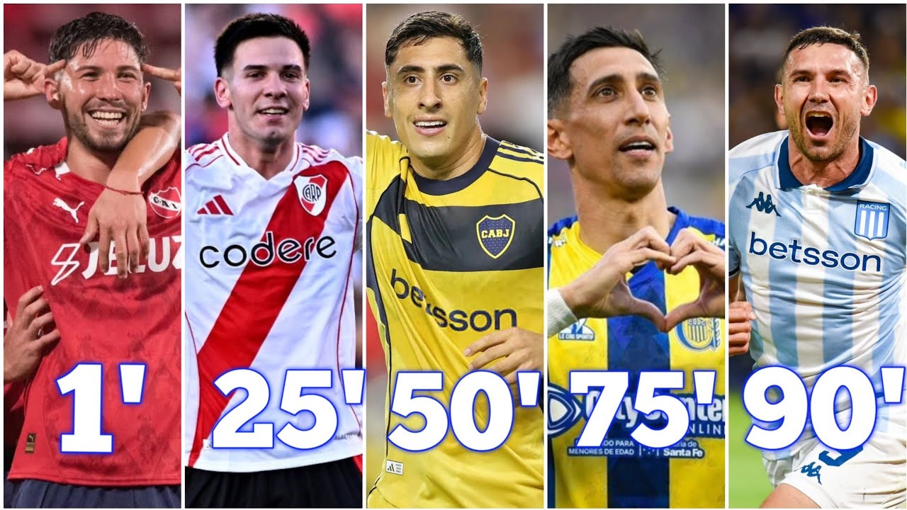 EL MEJOR GOL POR MINUTO F&Uacute;TBOL ARGENTINO 2025 - 1 A 95'