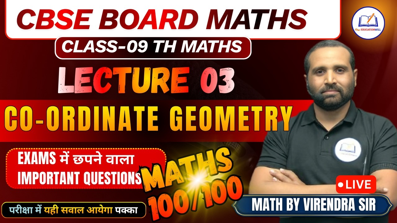 CLASS 9TH MATHS CBSE BOARD, CO-ORDINATE GEOMETRY ONE SHOT BY VIRENDRA