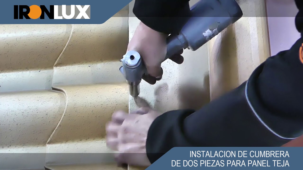 Instalaci&oacute;n Remate Cumbrera a 2 aguas en Panel s&aacute;ndwich teja