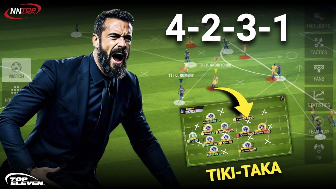 Formasi 4-2-3-1 Tiki-taka | Top Eleven