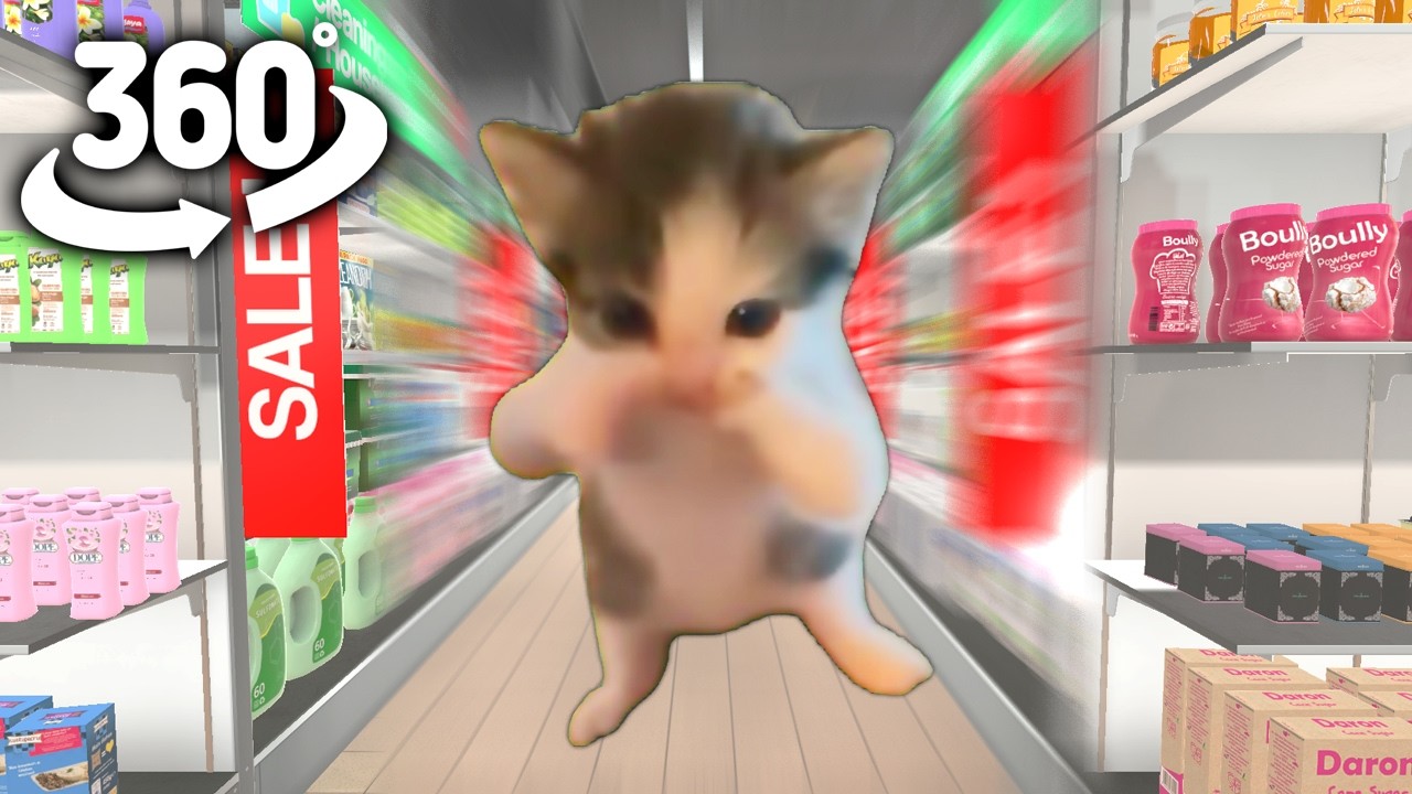 Scuba Cat in Supermarket! | 360&deg; VR Animation