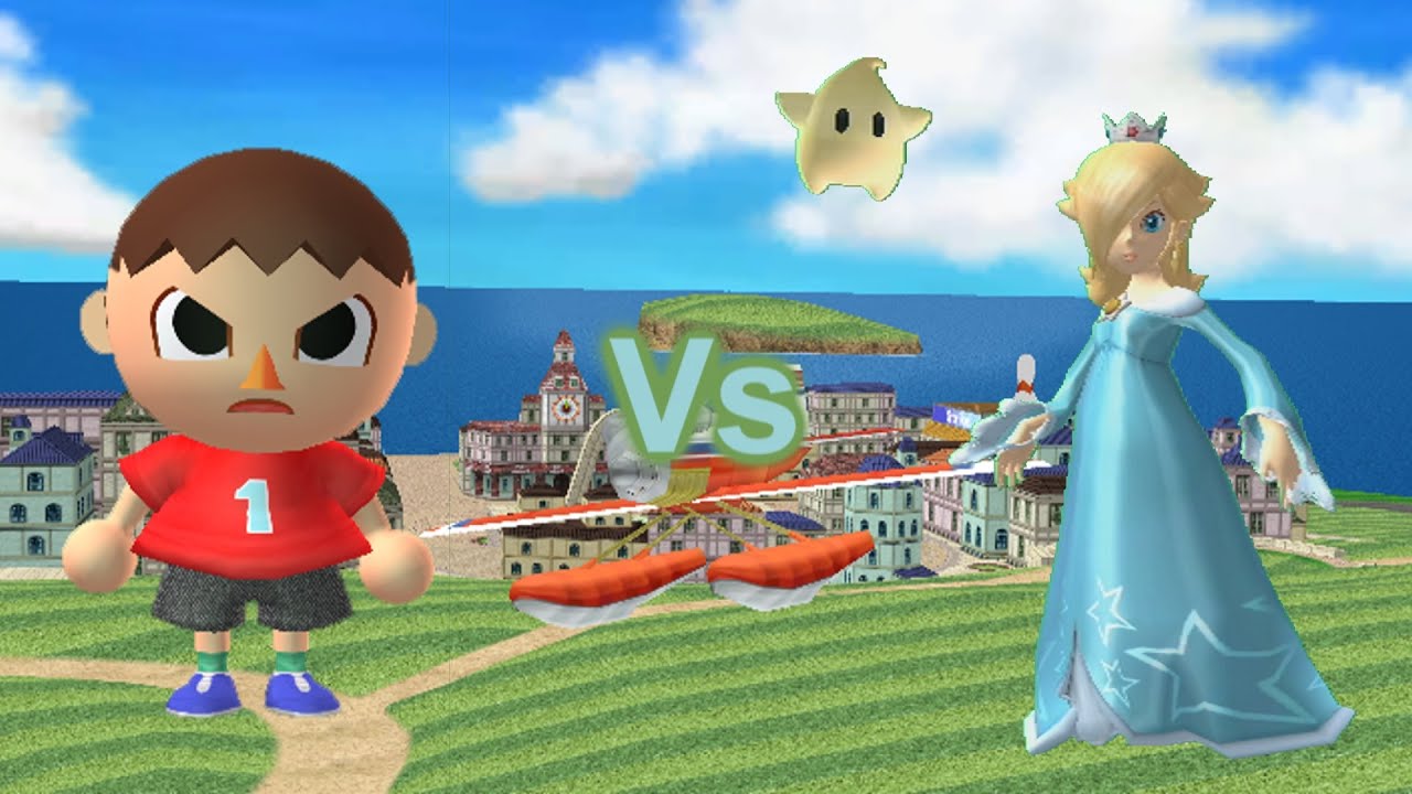 SSBB Modded Wii U Battles: Villager Vs Rosalina & Luma